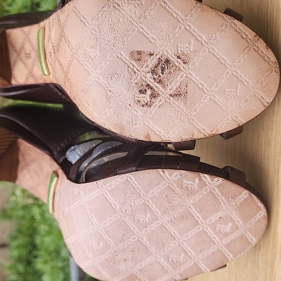 L.A.M.B. TAMMY Peep toe Heels in Brown, Size 9. - Picture 12 of 12